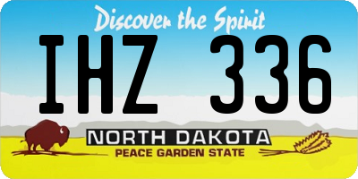 ND license plate IHZ336