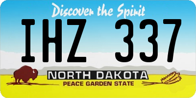 ND license plate IHZ337
