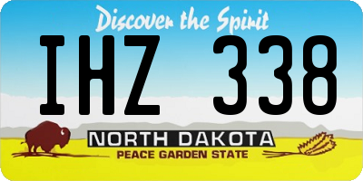 ND license plate IHZ338