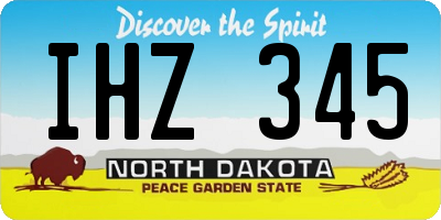 ND license plate IHZ345