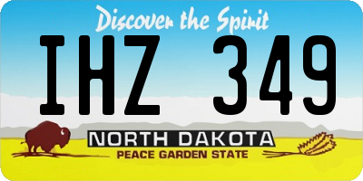 ND license plate IHZ349