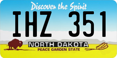 ND license plate IHZ351