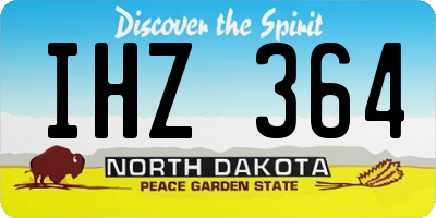 ND license plate IHZ364