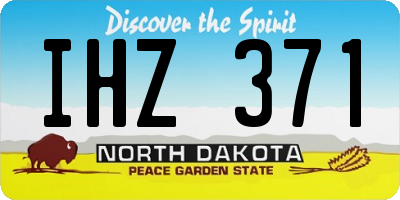 ND license plate IHZ371