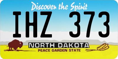 ND license plate IHZ373