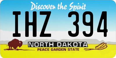 ND license plate IHZ394