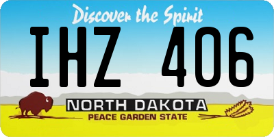 ND license plate IHZ406
