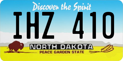 ND license plate IHZ410