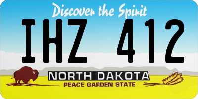 ND license plate IHZ412