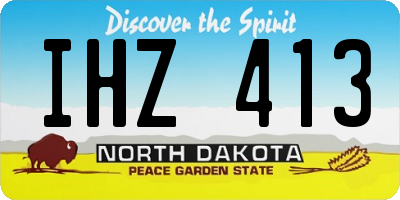 ND license plate IHZ413