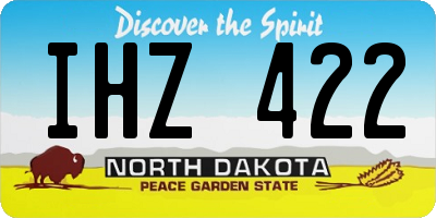 ND license plate IHZ422