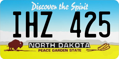 ND license plate IHZ425