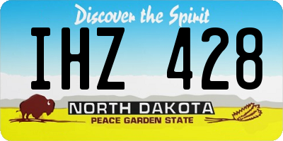 ND license plate IHZ428