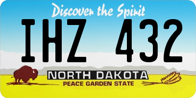 ND license plate IHZ432