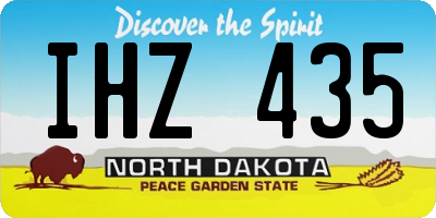 ND license plate IHZ435