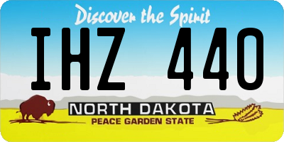 ND license plate IHZ440