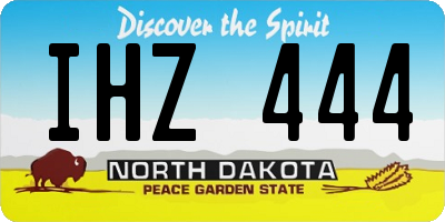 ND license plate IHZ444