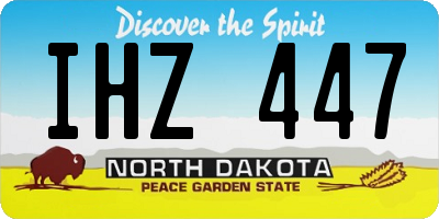 ND license plate IHZ447
