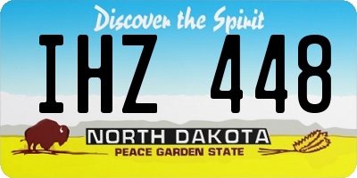 ND license plate IHZ448