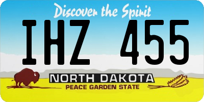 ND license plate IHZ455