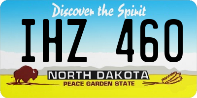 ND license plate IHZ460
