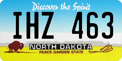 ND license plate IHZ463