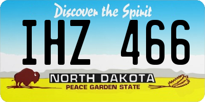ND license plate IHZ466