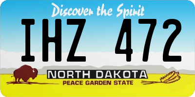 ND license plate IHZ472