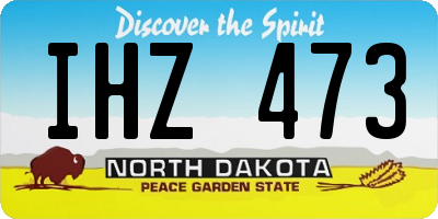 ND license plate IHZ473