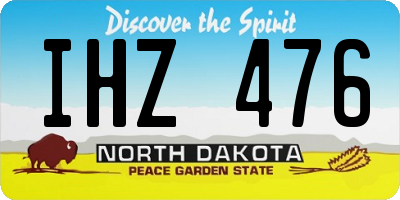 ND license plate IHZ476