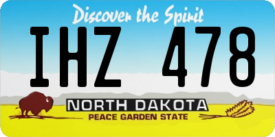 ND license plate IHZ478
