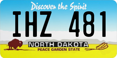 ND license plate IHZ481