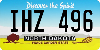 ND license plate IHZ496