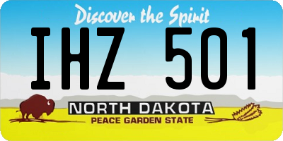 ND license plate IHZ501
