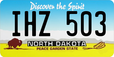 ND license plate IHZ503