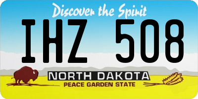 ND license plate IHZ508