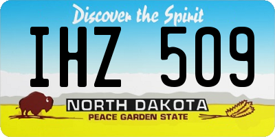 ND license plate IHZ509