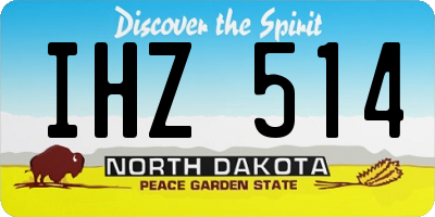 ND license plate IHZ514