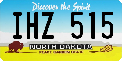 ND license plate IHZ515