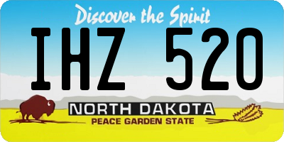 ND license plate IHZ520