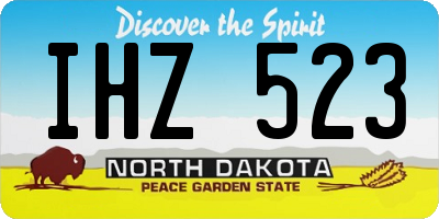 ND license plate IHZ523