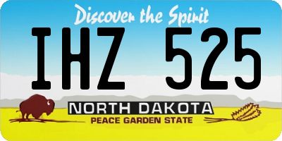 ND license plate IHZ525