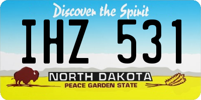 ND license plate IHZ531