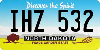 ND license plate IHZ532