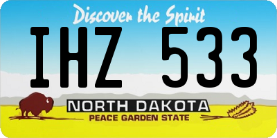 ND license plate IHZ533