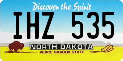 ND license plate IHZ535