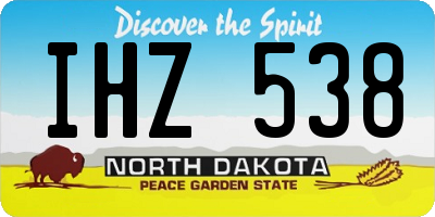 ND license plate IHZ538