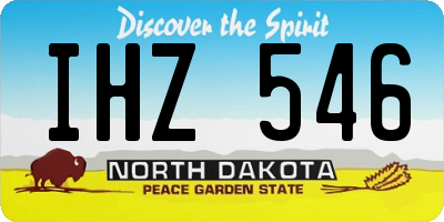 ND license plate IHZ546