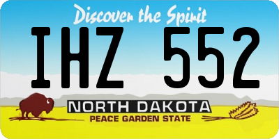 ND license plate IHZ552