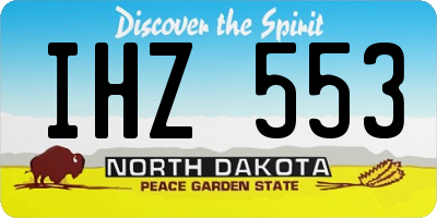 ND license plate IHZ553